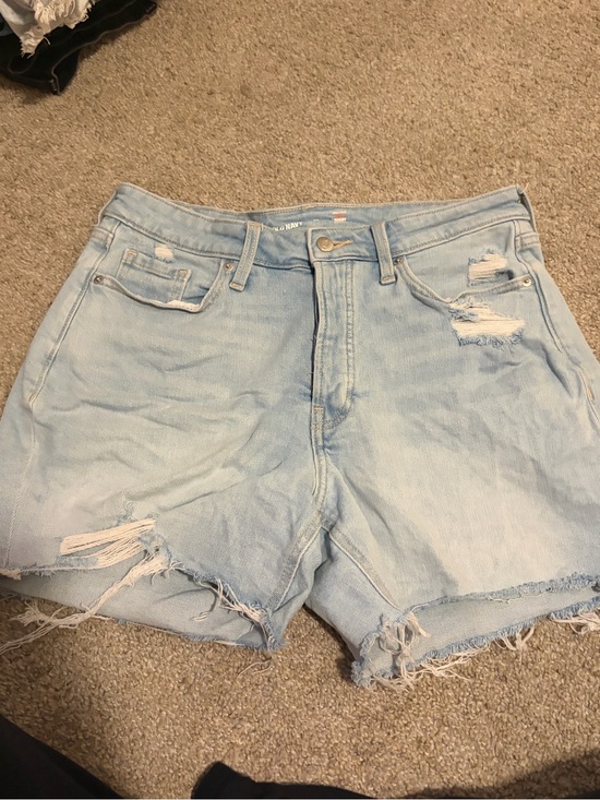 Old Navy Pants - Old Navy Light Blue Distressed Curvy Denim Cutoff Shorts